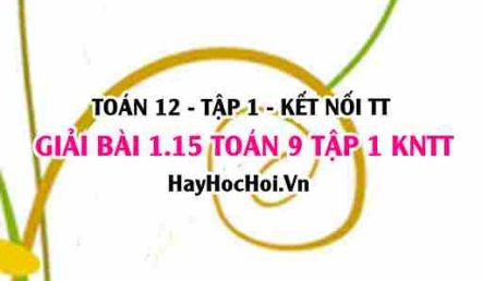 Giải 1.15 Toán 12 tập 1 SGK Kết nối tri thức